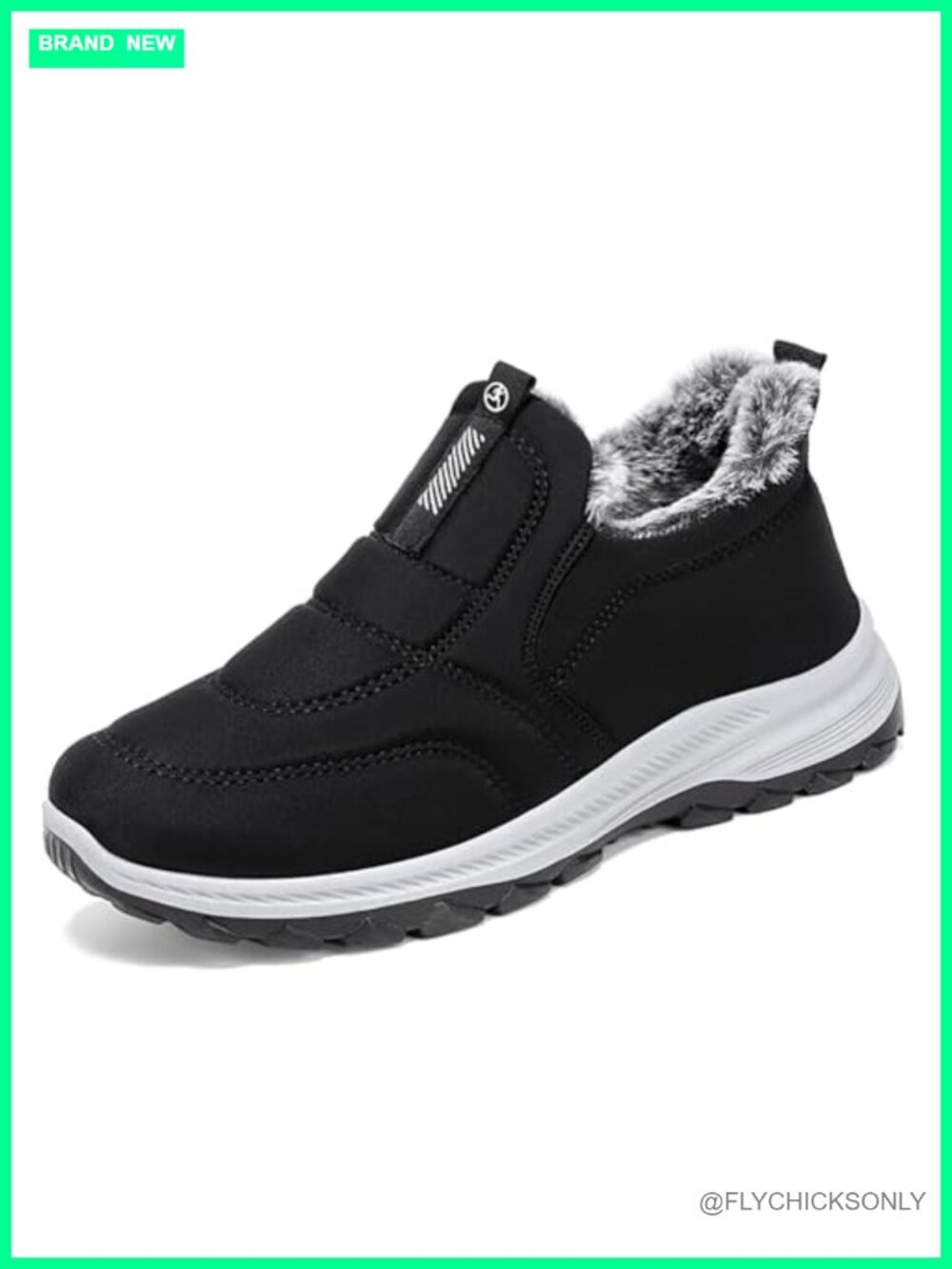 Women's Winter Snow Boots Fur Lined Slip On Ankle Boots Waterproof Lightweight